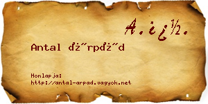 Antal Árpád névjegykártya